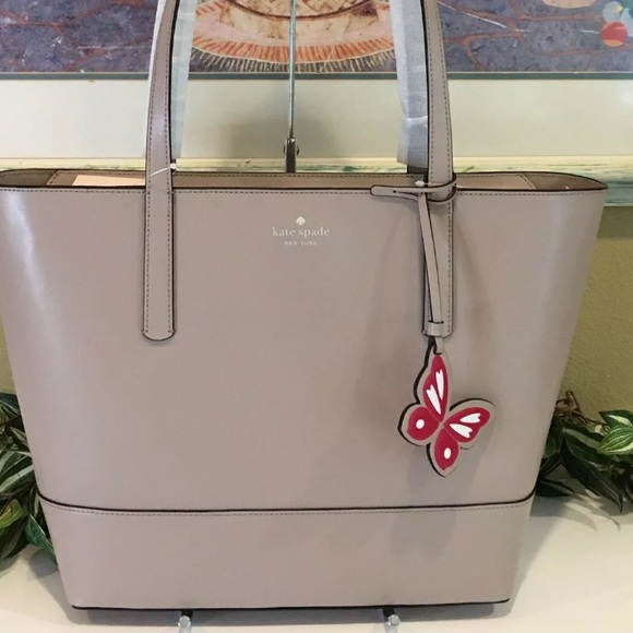 Kate spade large adley tote muted taupe beige - Picture 2 of 7